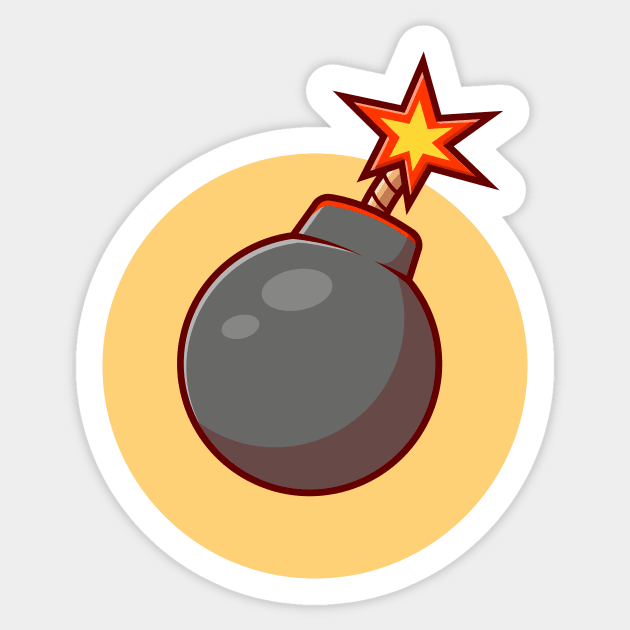 Bomb Cartoon Vector Icon Illustration (2) Sticker by Catalyst Labs